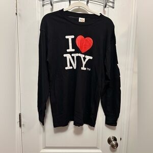 NWT I Love NY long‎ sleeve T-Shirt Black Men’s size medium